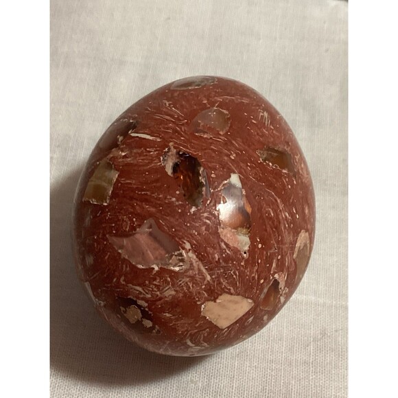 Mexican Fire Opal Egg Solid Stone Easter Egg Decor Paperweight Polished - Picture 13 of 14